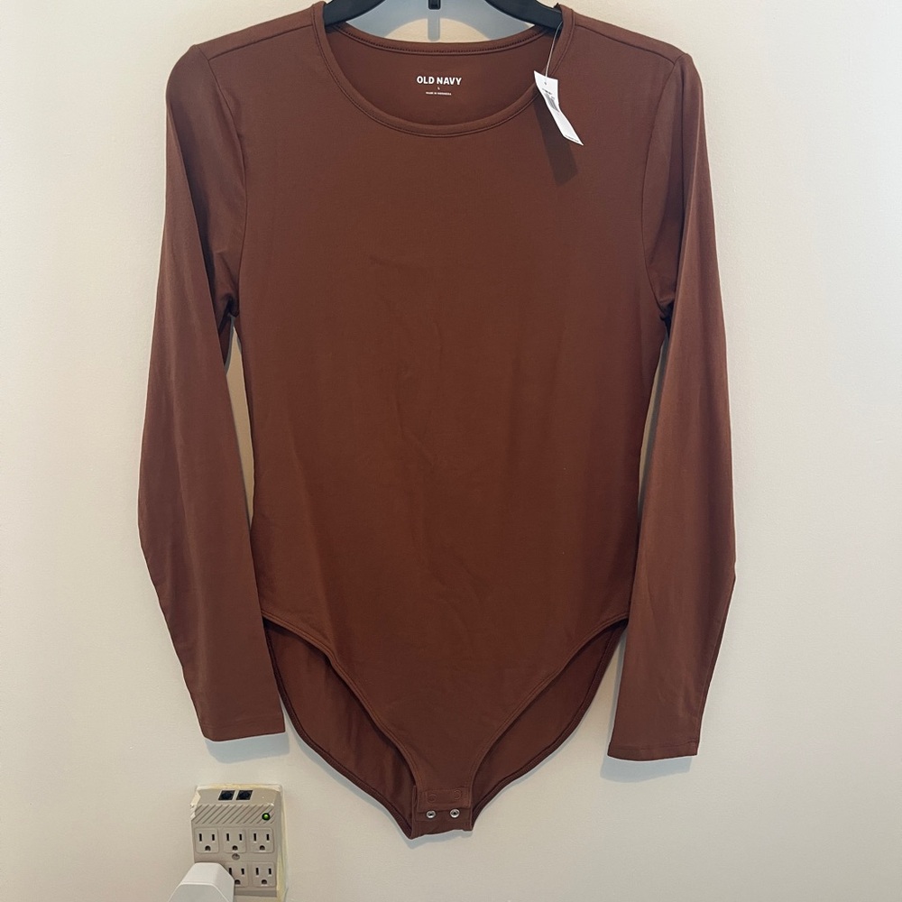 Old Navy Women's Brown Long Sleeve Body Suit